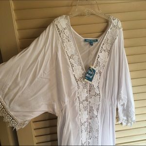 White beach cover up